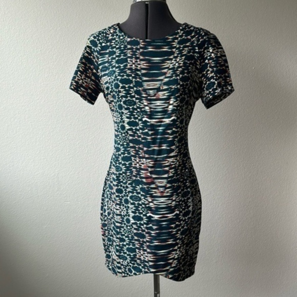 Lush dress size Large Green orange patterned versatile dress balletcore